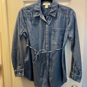 Motherhood denim maternity shirt